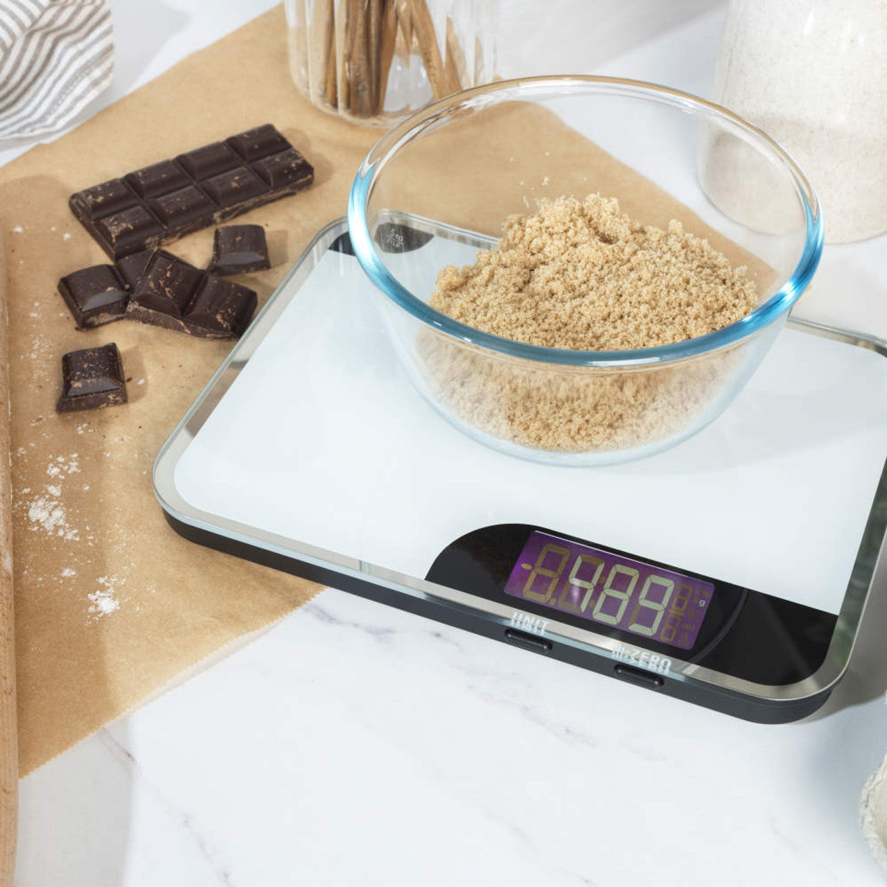 Digital Kitchen Scale Salter Minimax Clear Glass Bowl