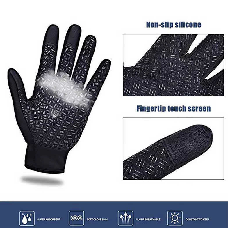 Winter Men's Anti-slip Gloves with Zipper Size L