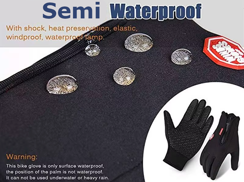 Winter Men's Anti-slip Gloves with Zipper Size L