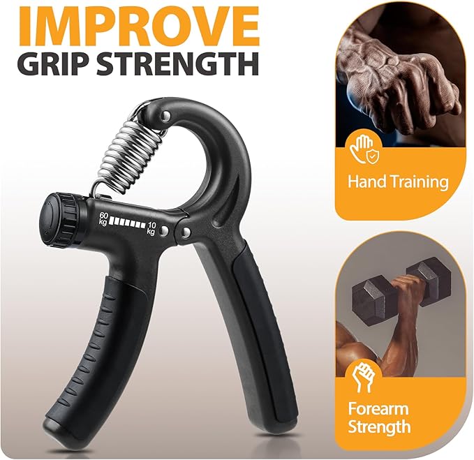 Adjustable Grip Strength Trainer 5kg to 60kg Gym Wrist Grip Hand Strength