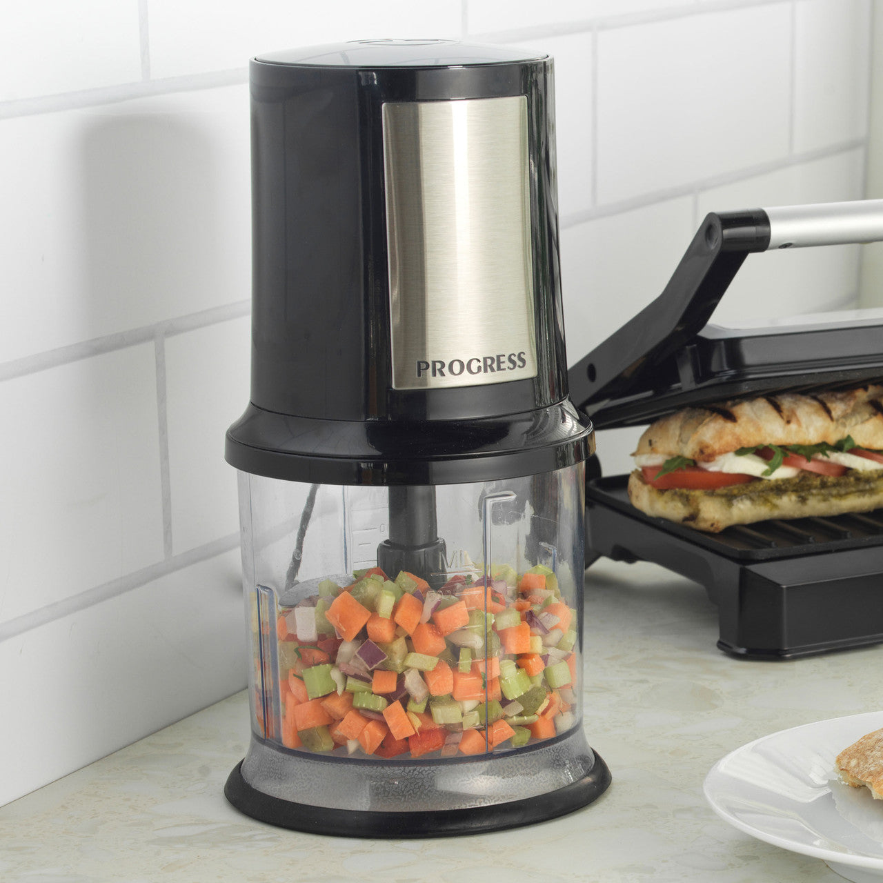Electric Food Chopper 500ml Stainless-steel Progress