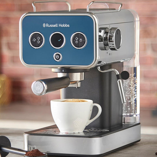Russell Hobbs Distinctions Espresso Machine - Ocean Blue