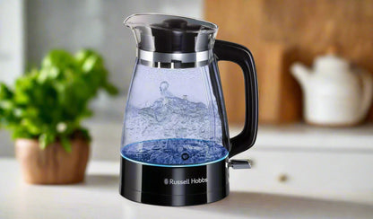 Russell Hobbs Illuminating Glass Kettle Black