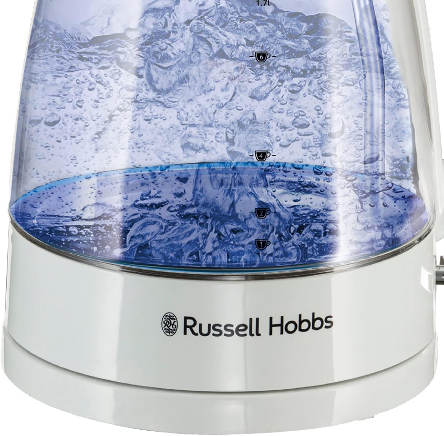 Russell Hobbs Illuminating Glass Kettle White | Base