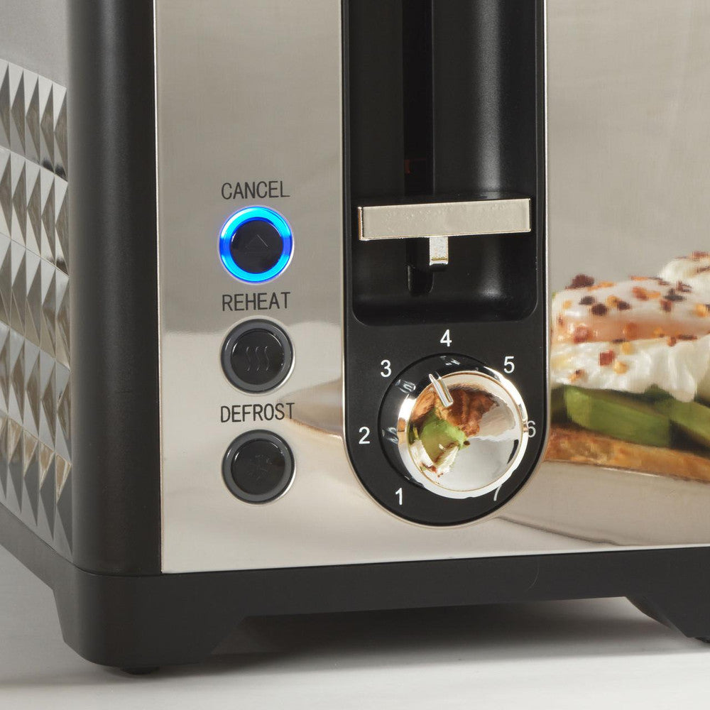 Salter 2 Slice Toaster Diamond – Black Buttons