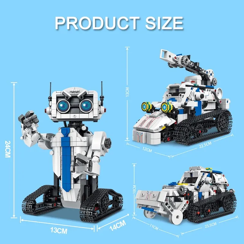 STEM Robot 723pc Building Kit App or Remote Control Robot Programable STEM Toys