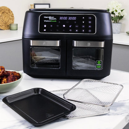 VisionCook 11L Digital Dual Air Fryer Oven | View with Cooking Racks
