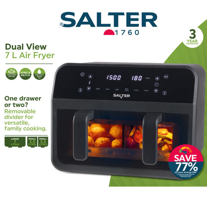 Salter Dual View Air Fryer - 7L