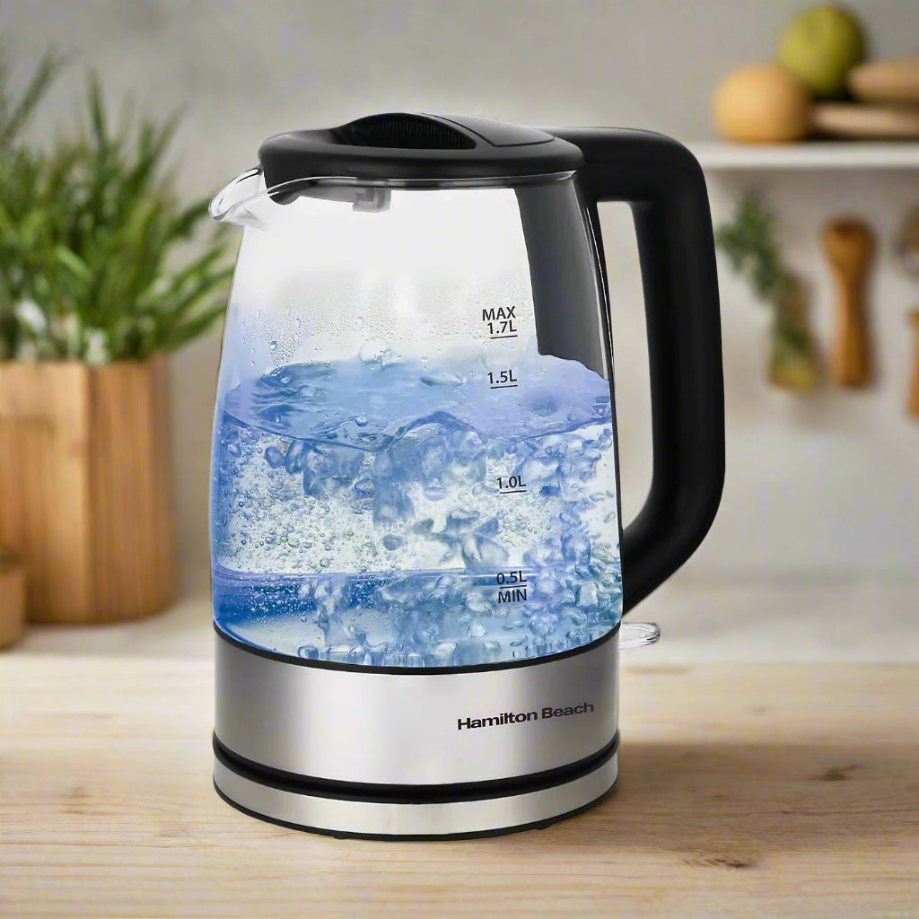Hamilton Beach 1.7L Illuminating Glass Kettle