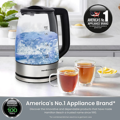 Hamilton Beach 1.7L Illuminating Glass Kettle | Brand