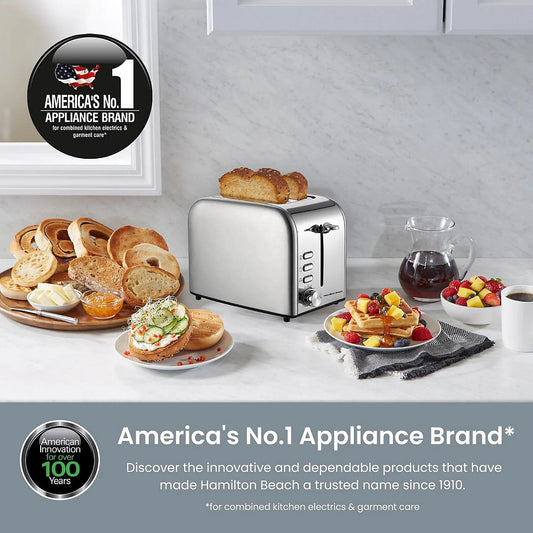 Hamilton Beach Rise 2 Slice Toaster Polished | Brand