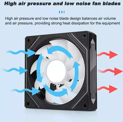 140mm Prism Pro Computer Fan ARGB 4 Pin PWM Quiet Cooling Fan - Forward