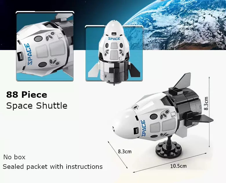 Space Shuttle Blocks Building 88 Piece Blocks Set Assembly Space Shuttle Toy