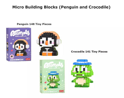 Micro Building blocks (Penguin and Crocodile) Tiny Nano Blocks Cute Gift