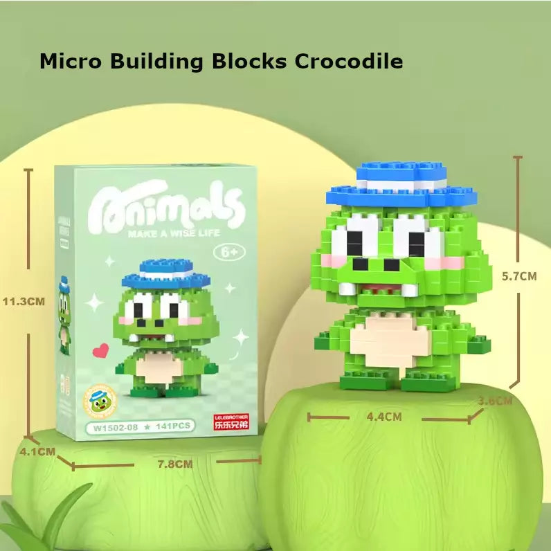 Micro Building blocks (Penguin and Crocodile) Tiny Nano Blocks Cute Gift