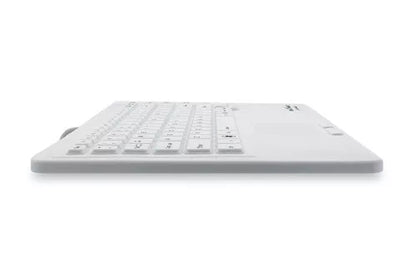 Seal Shield Touch Silicone All-in-One Keyboard with Touch Pad, Washable, White